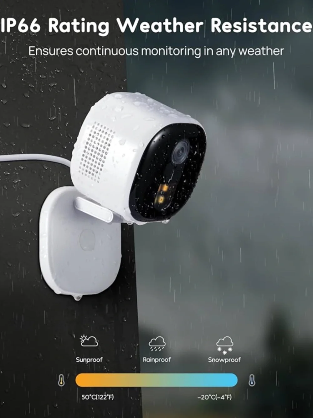 Winees Security Cameras Outdoor, Wired 2K Wi-Fi Cameras for Home Security